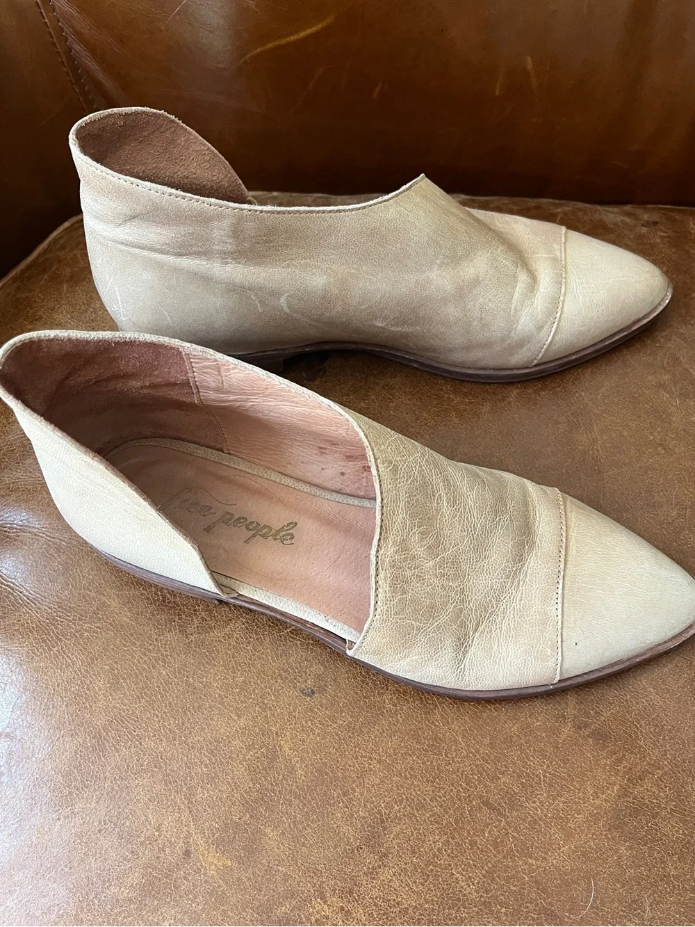 Free People natural leather